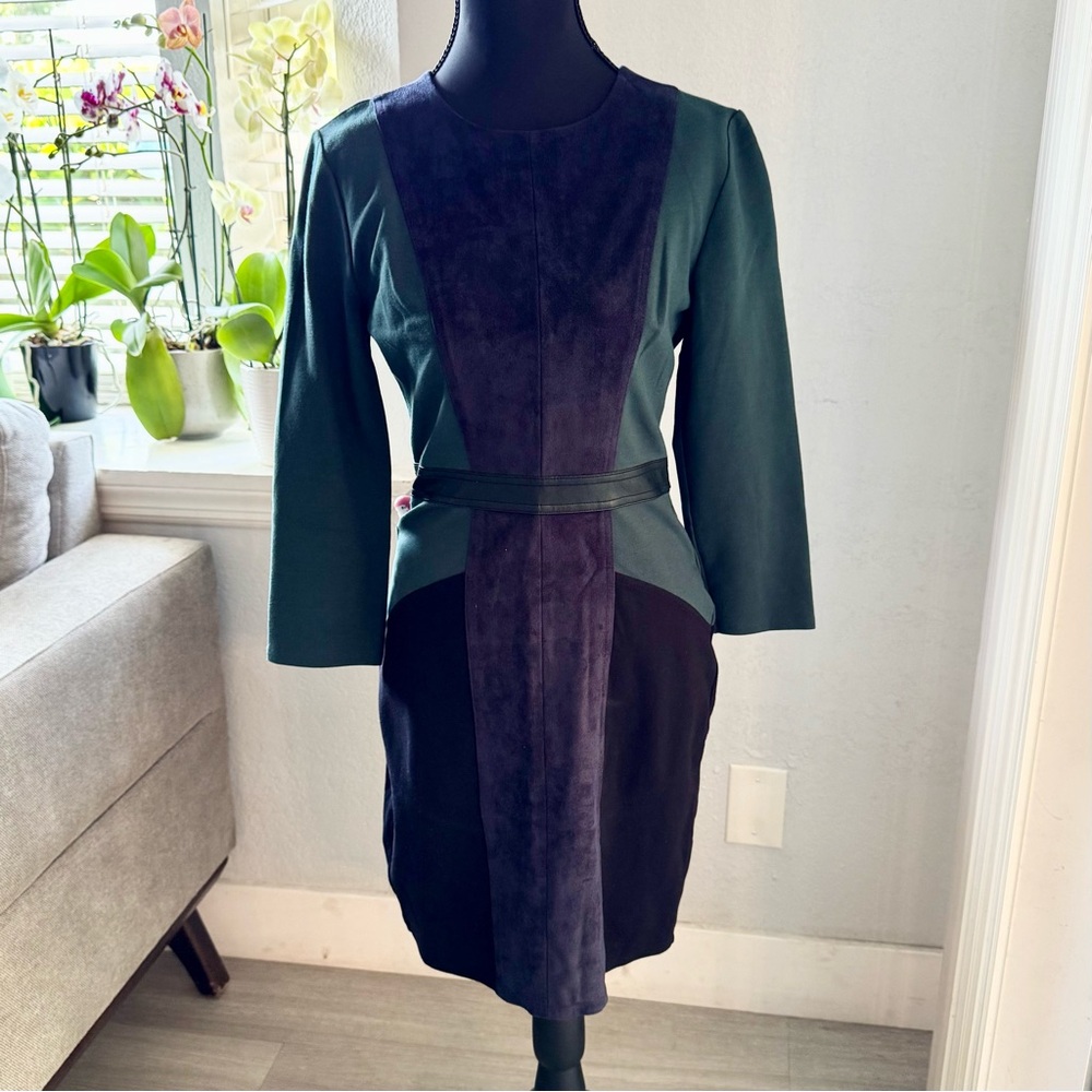 Elegant Green and Purple Women's Dress